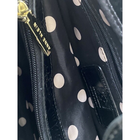 ANNE KLEIN Black Cocodrile Faux FLeather Tote Handbag Shoulder Strap New /no Tag - Picture 9 of 14